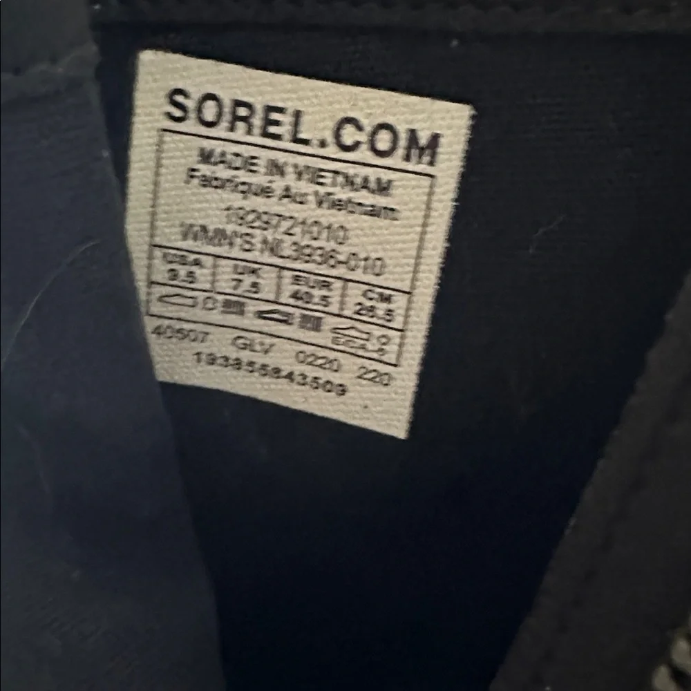 Sorel Harlow Size 9.5 Women's Black Leather Zipper Boots‎